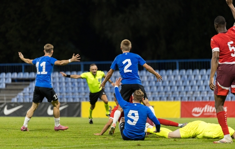 Noored sinisärgid näitasid hingestatud mängu. Foto: Katariina Peetson / jalgpall.ee