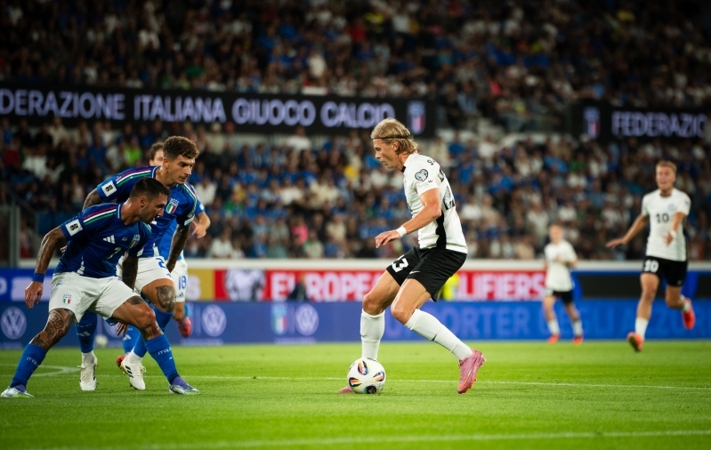 Eesti pääses avapoolajal Itaalia poolele harva. Foto: Liisi Troska / jalgpall.ee