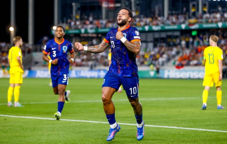 Südi vastupanu osutanud Leedu pidi Depay rekordvärava toel Hollandile siiski alla vanduma