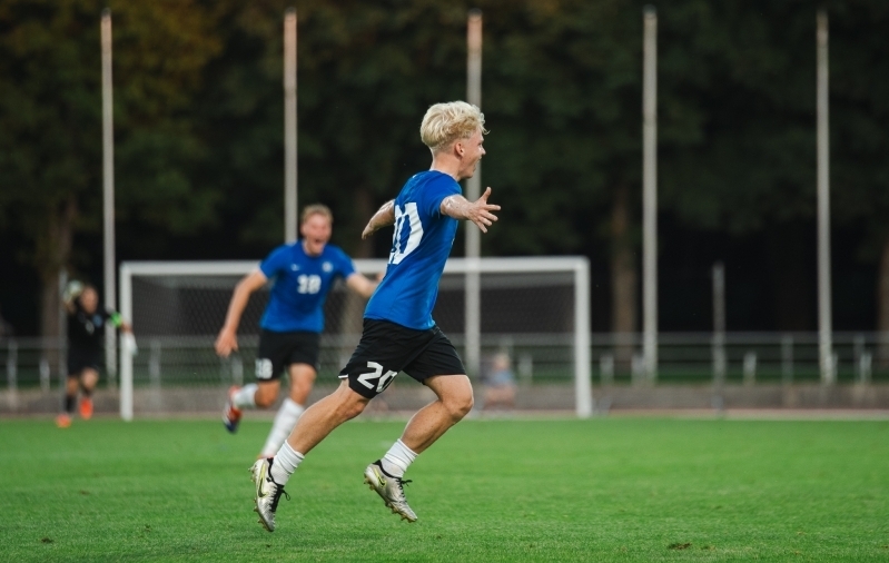 Tristan Pajo lõi Eesti värava. Foto: Liisi Troska / jalgpall.ee
