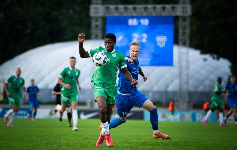 Tammeka hingestatud võitlus rikkus Levadia päeva. Foto: Liisi Troska / jalgpall.ee