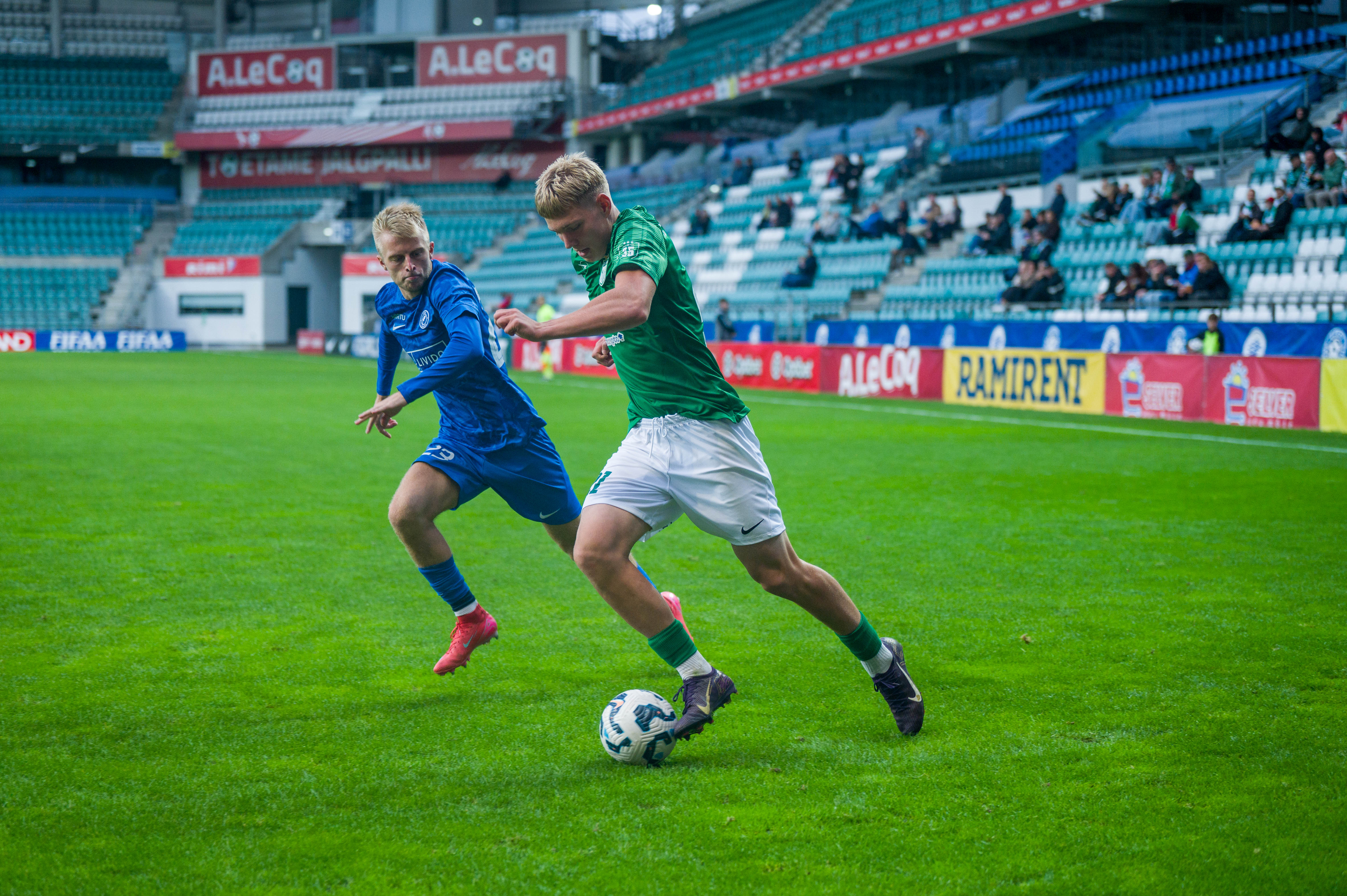 Kaares debüteeris Premium liigas Flora eest juba möödunud hooajal. Foto: Anna Andreas