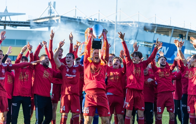 Harju Esiliiga võitu tähistamas. Foto: Jana Pipar