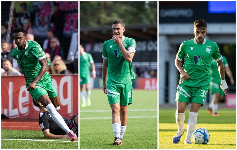 Bubacarr Tambedou, Til Mavretic ja Joao Pedro. Fotod: Katariina Peetson / jalgpall.ee