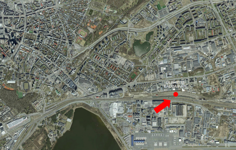 Ülemiste kaubajaama asukoht. Foto: TLPA peaarhitekti büroo