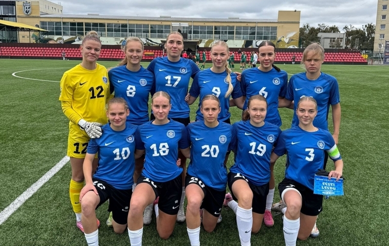 U19 neidude koondis pidi tunnistama Leedu eakaaslaste 2:1 paremust. Foto: Eesti Jalgpalli Liit