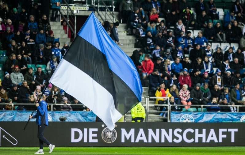 Eesti koondis kohtus 2019. aastal Saksamaaga rekordpubliku ees. Foto: Brit Maria Tael