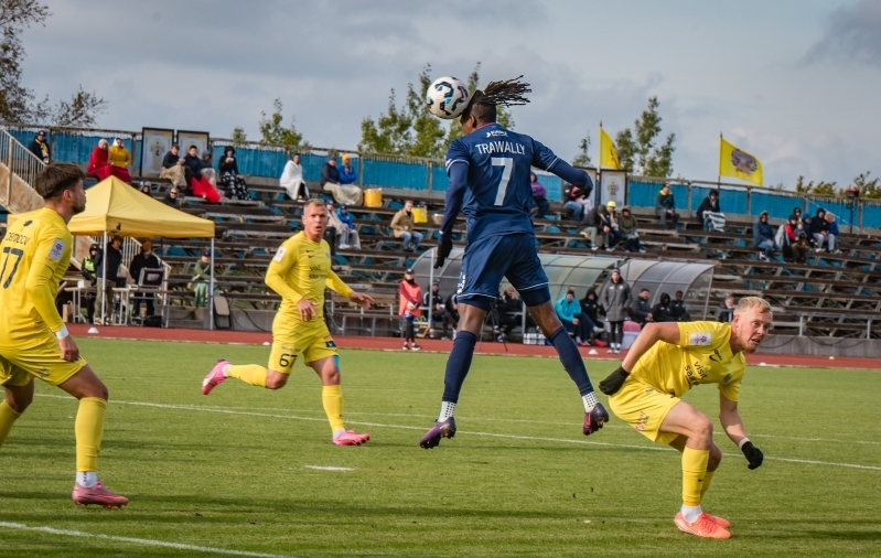 Steve Trawally oli ainus, kes Paide poolel väravani jõudis. Foto: Allan Mehik