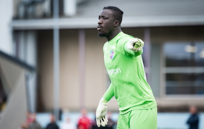 Ebrima Jarju tegi koondise eest nullimängu. Foto: Liisi Troska / jalgpall.ee