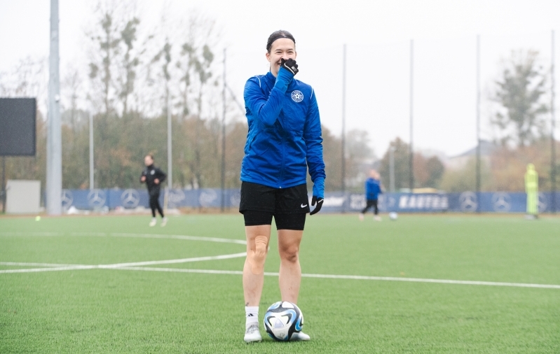 Uus väljakutse võib tunduda küll pisut hirmutav, kuid Fjodorova on astunud sellele vastu heatujuliselt. Foto: Liisi Troska / jalgpall.ee