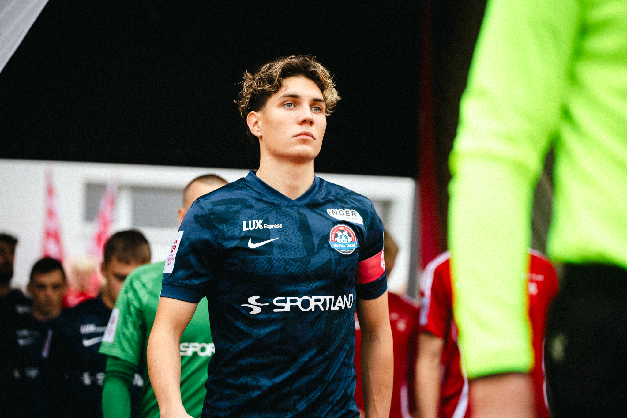 Transi kapten Mark Maksimkin pidi tänase kohtumise kaartide tõttu vahele jätma. Foto: Katariina Peetson / jalgpall.ee