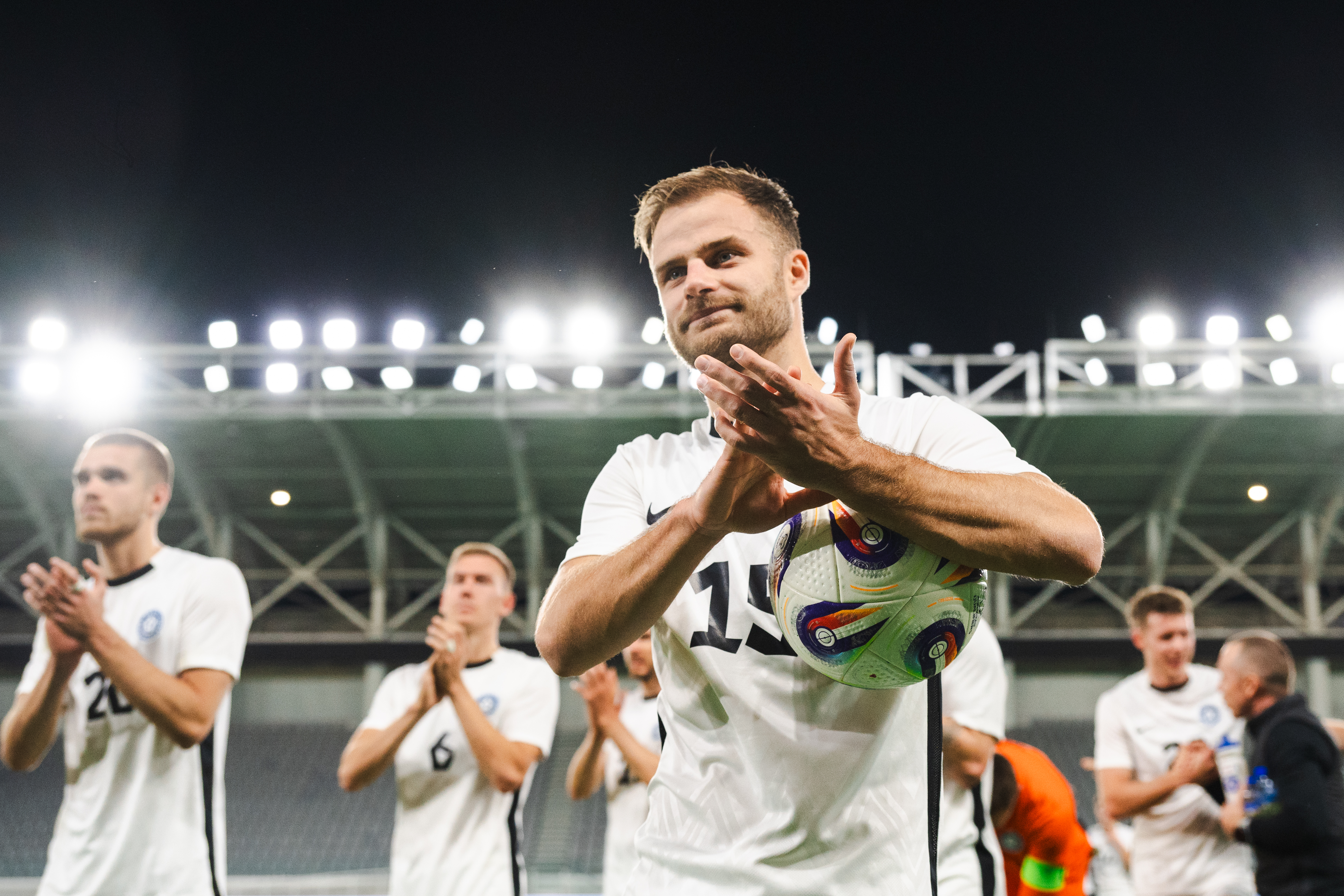 Sappinen lõi kolm väravat! Foto: Liisi Troska / jalgpall.ee