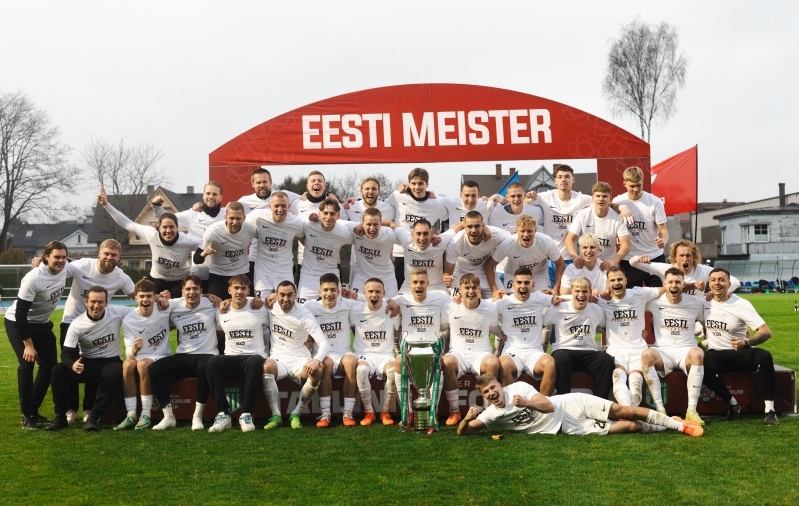 Premium liiga võitja Tallinna FC Flora. Foto: Katariina Peetson / jalgpall.ee