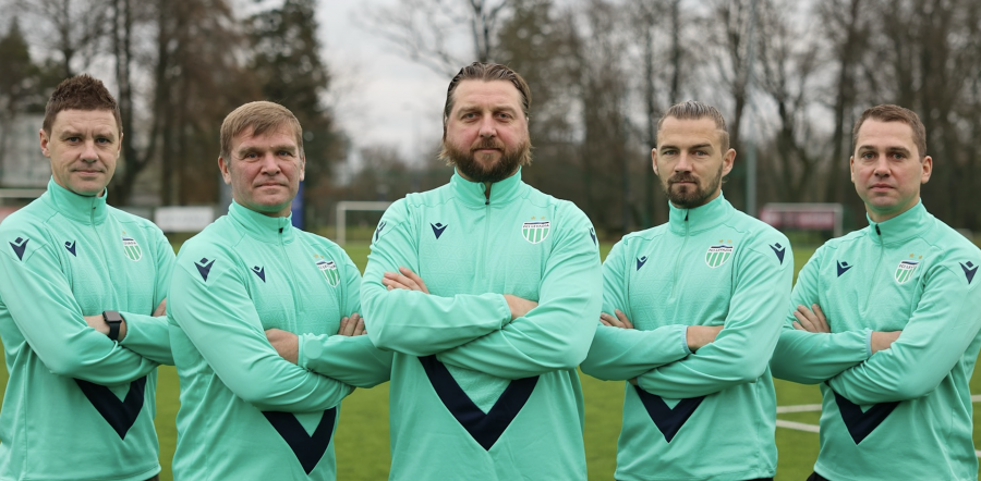 Levadia uus treeneritetiim. Foto: FCI Levadia