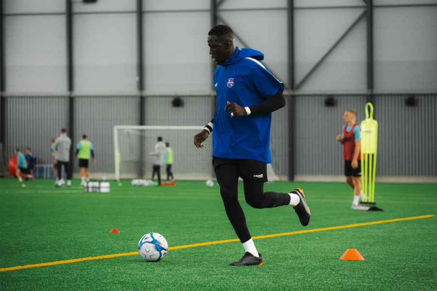 Ebrima Jarju j&auml;tkab Paide m&auml;ngijana. Foto: Liisi Troska / jalgpall.ee