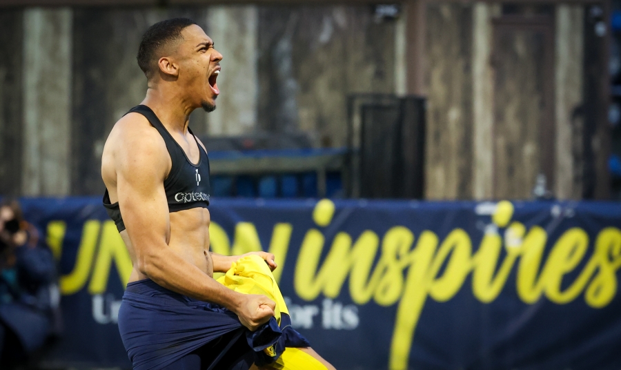 Guilherme l&otilde;i Unioni eest esimese v&auml;rava. Foto: Scanpix / Virginie Lefour / Belga via ZUMA Press