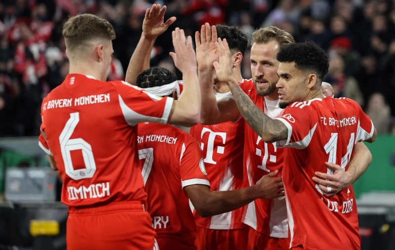 Bayern j&otilde;udis Saksamaa karikav&otilde;istlustel poolfinaali. Foto: Scanpix / Alexandra Beier / AFP