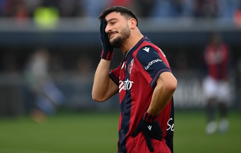 Bologna staarm&auml;ngija Riccardo Orsolini. Foto: Scanpix / Gianluca Ricci / LiveMedia / IPA / ZUMA Press Wire