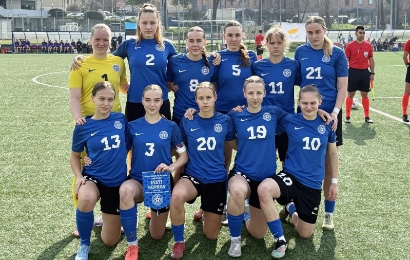 Alagrupi esikoha otsustanud mängus said Eesti neiud selge kaotuse