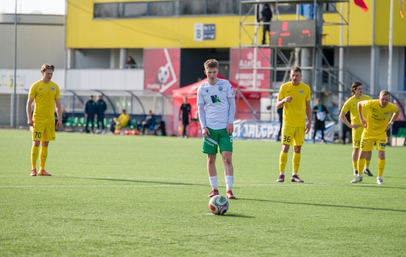 Maksimilian Skvortsov oli avavoorus Levadia penaltil&ouml;&ouml;jaks. Foto: Anna Andreas
