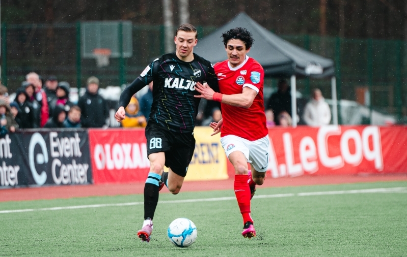 Daniil S&otilde;t&scaron;ugov ja Murad Velijev. Foto: Liisi Troska / jalgpall.ee