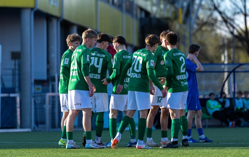 Tallinna Flora U21 m&auml;ngijad. Foto: Katariina Peetson / jalgpall.ee (arhiiv)