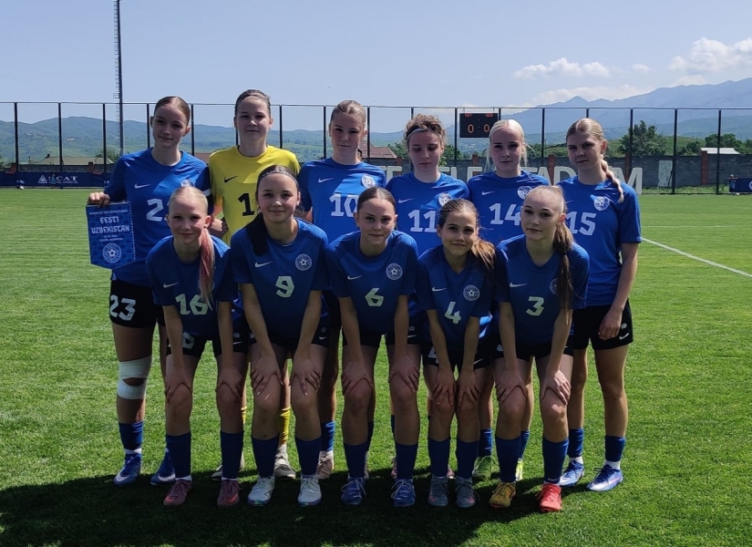 Eesti neidude U17 koondis. Foto: Eesti Jalgpalli Liit