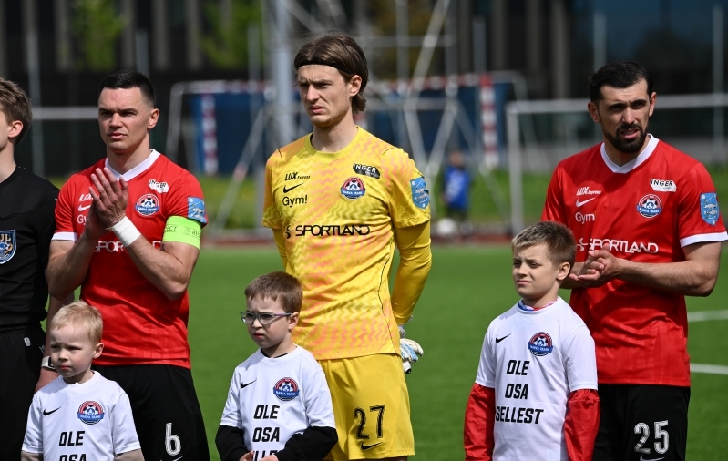 Narva Transi m&auml;ngijad German &Scaron;lein, Daniil Pareiko ja &Scaron;alva Burjanadze. Foto: Sergei Stepanov