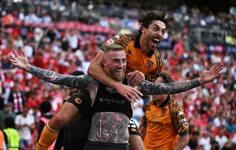 Oliver McBurnie kerkis Hull City kangelaseks. Foto: Scanpix / Ben Stansall / AFP