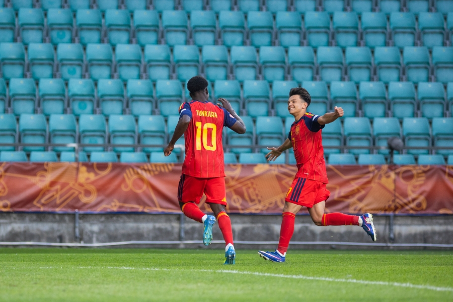 Suurfavoriit Hispaania hankis EM-il teise v&otilde;idu. Foto: Brit Maria Tael