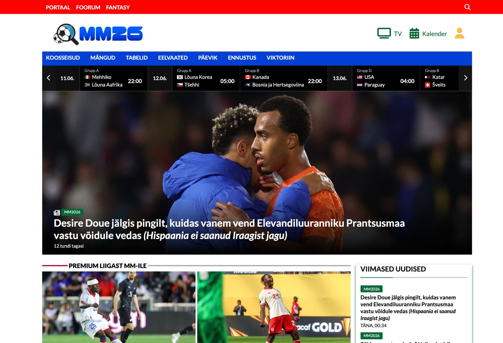 Tule ja ennusta! Soccernet.ee avas MM-i erilehe