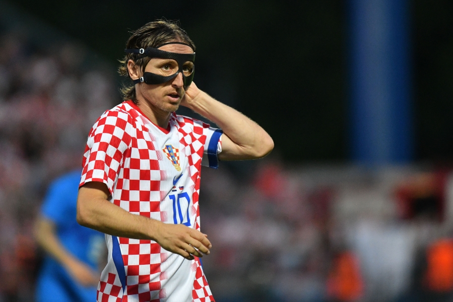 Luka Modric asub m&auml;ngima karj&auml;&auml;ri viimast MM-i. Foto: Scanpix / Vjeran Zganec Rogulja / PA