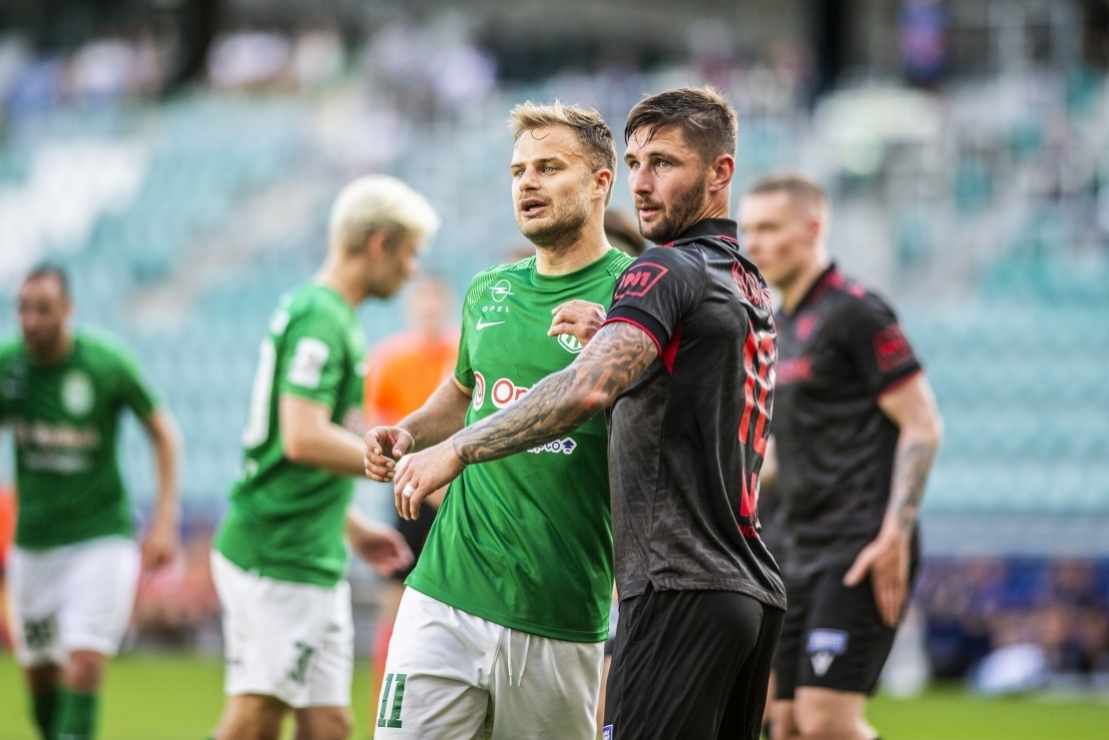 FC Flora kohtus mullu eurom&auml;ngudes Islandi klubi Valuriga. Foto: Brit Maria Tael