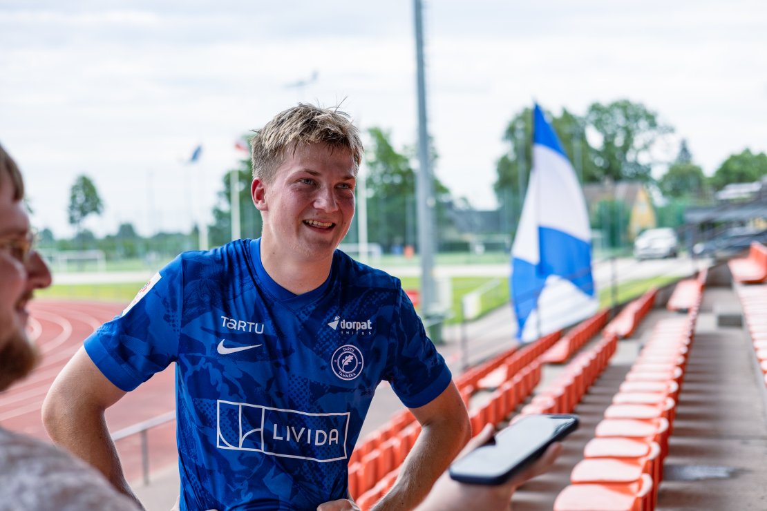 Tammeka &auml;&auml;rer&uuml;ndaja Robin Mathias M&uuml;&uuml;r: Foto: Kalle Paas / Tartu JK Tammeka