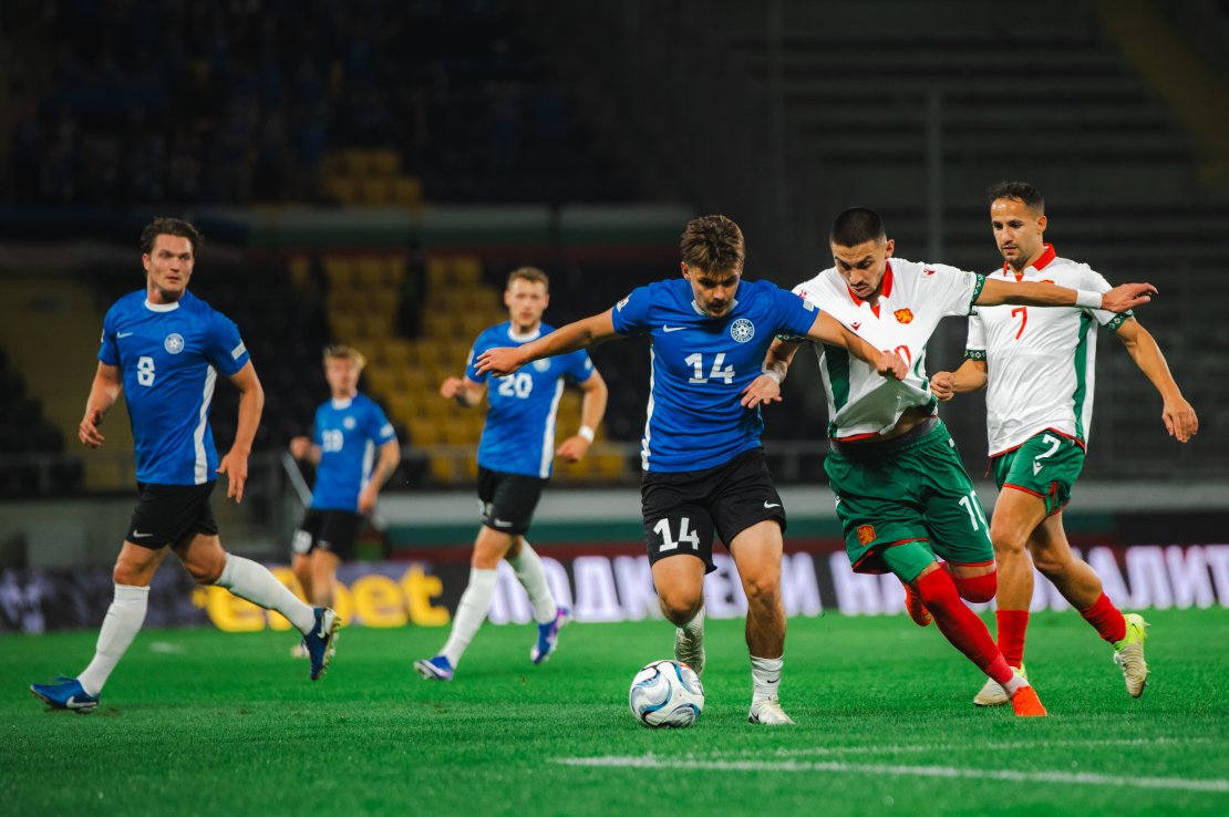 M&auml;&auml;rustep&auml;raseid tabamusi Plovdivis ei n&auml;htud. Foto: Liisi Troska / jalgpall.ee