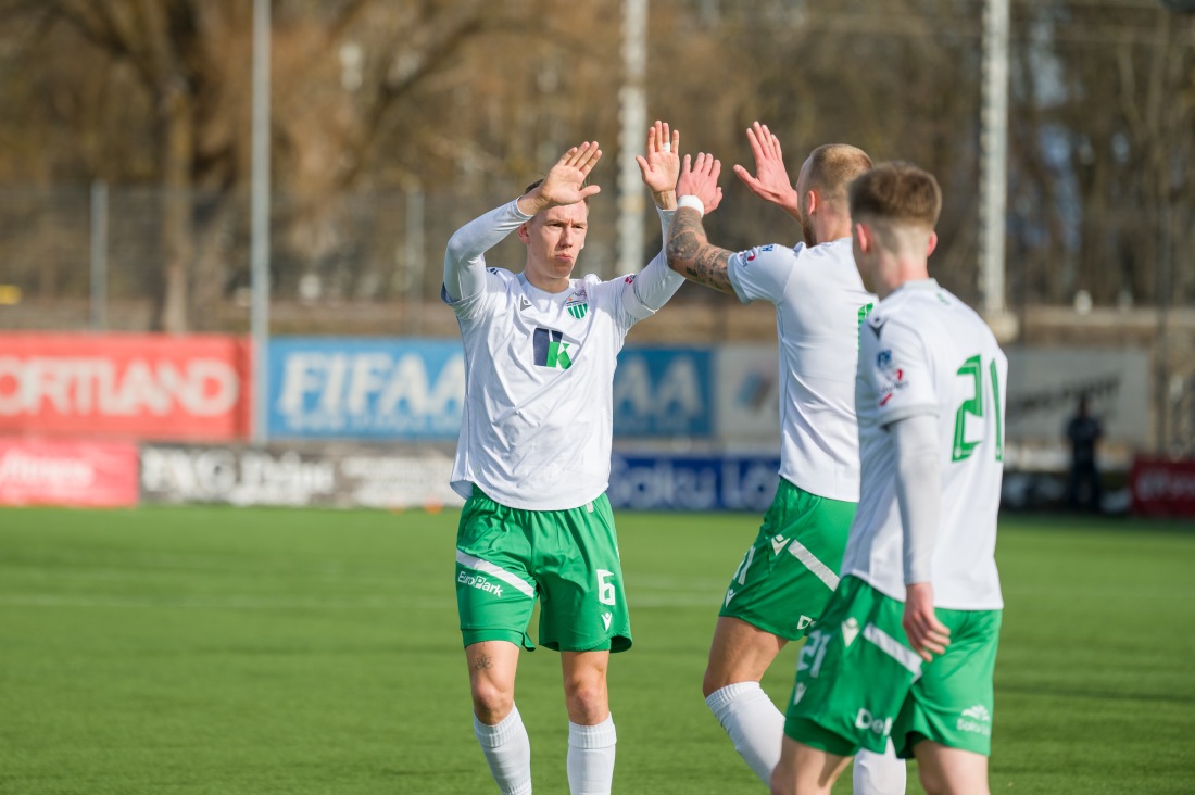 Rasmus Peetson ja Mihkel Ainsalu moodustavad Levadia vundamendi. Foto: Anna Andreas
