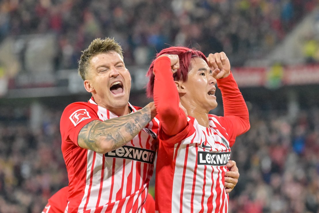 Vähemuses võetud hilise võidu toel tõusis Bundesliga tippu Freiburg